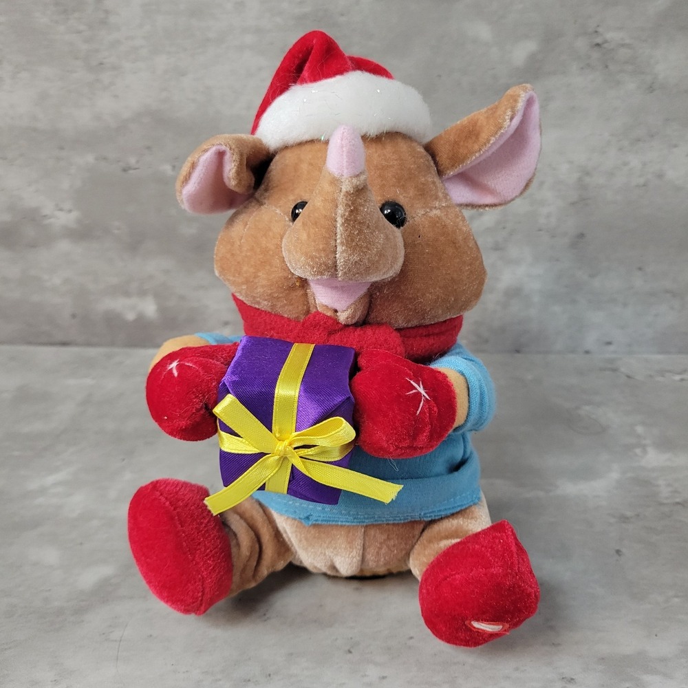 Gemmy Animated Mouse‎ Rat Singing Dancing Christmas Holiday Presents